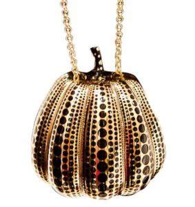 kusama pumpkin minaudiere jewel bag